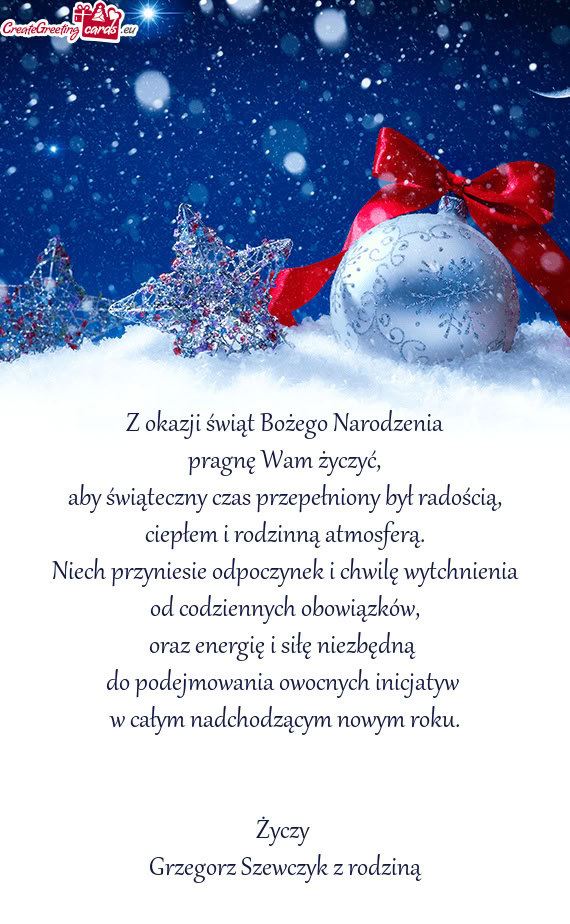 Grzegorz Szewczyk z rodziną