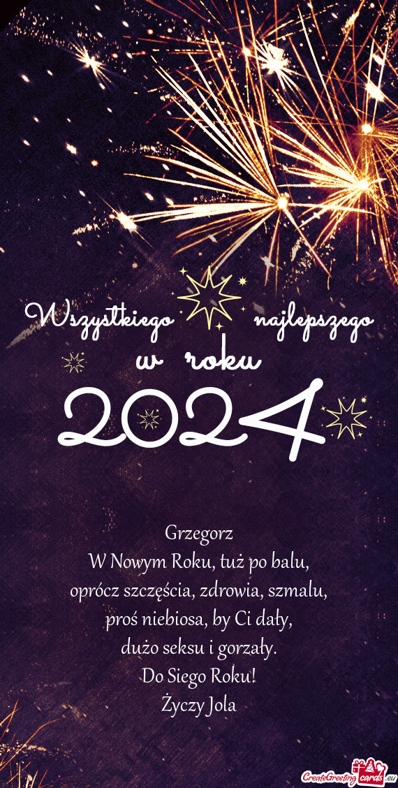 Grzegorz W Nowym Roku