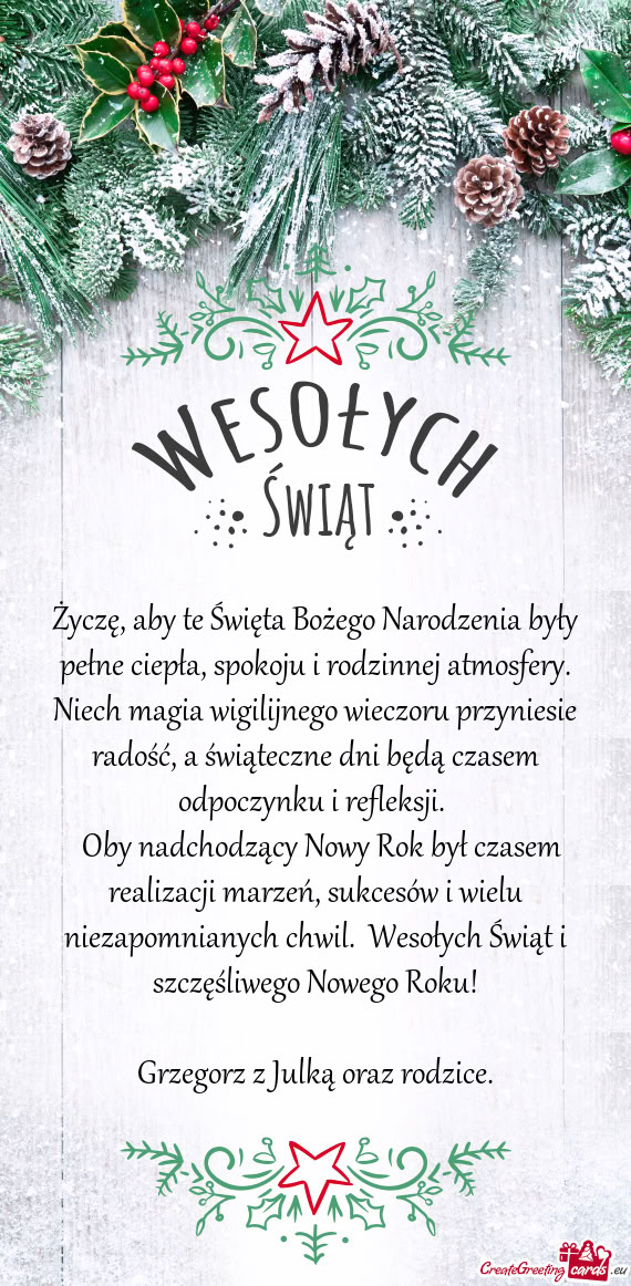 Grzegorz z Julką oraz rodzice