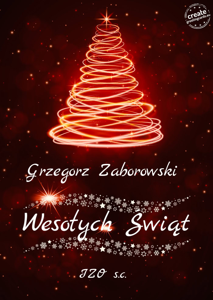 Grzegorz Zaborowski Wesołych Świat IZO s