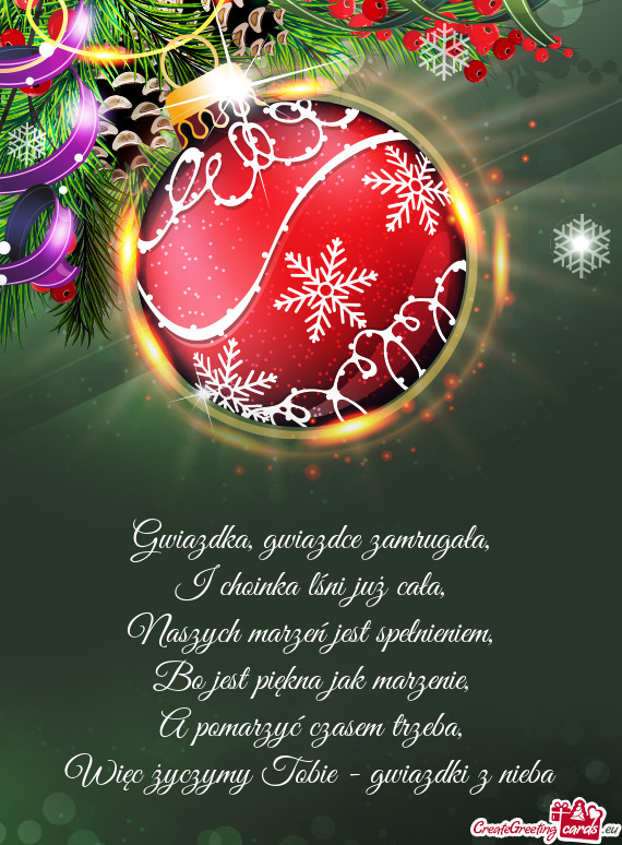 Gwiazdka, gwiazdce zamrugała