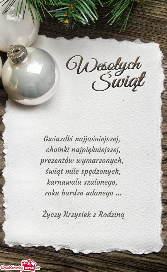 Gwiazdki najjaśniejszej,   choinki najpiękniejszej,  prezentów wymarzonych,