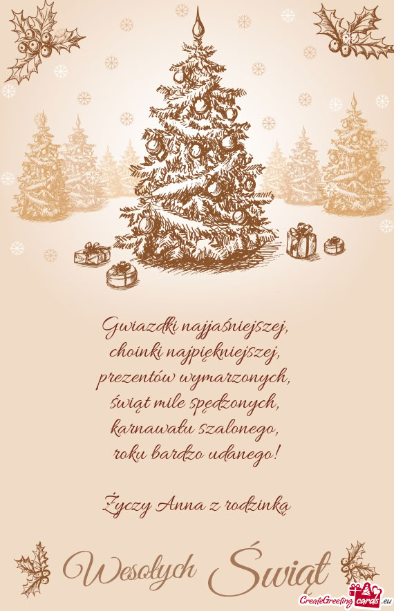 Gwiazdki najjaśniejszej,   choinki najpiękniejszej,   prezentów