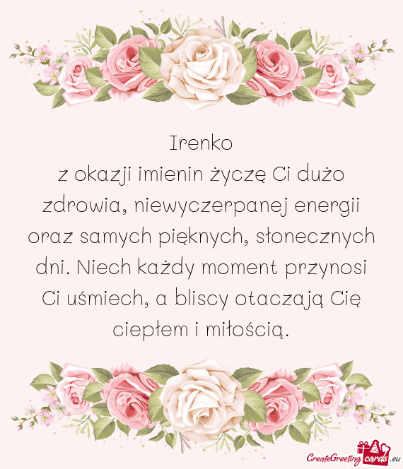 H dni. Niech każdy moment przynosi Ci uśmiech, a bliscy otaczają Cię ciepłem i miłością