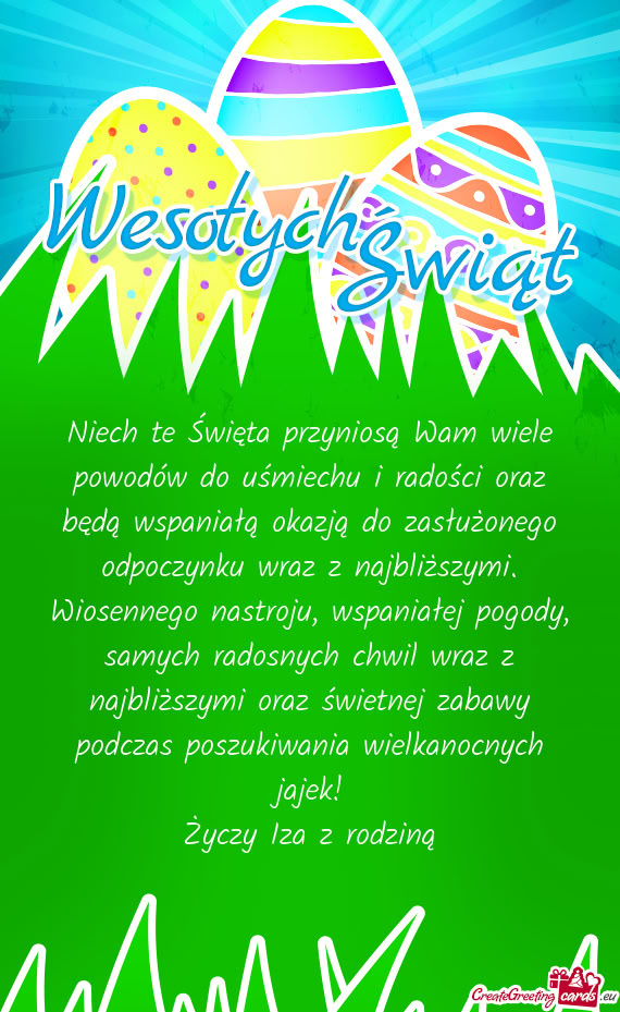 H radosnych chwil wraz z najbliższymi oraz świetnej zabawy podczas poszukiwania wielkanocnych jaje