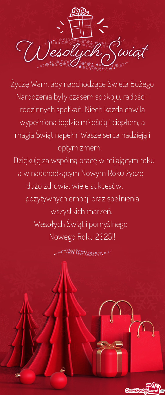 H spotkań. Niech każda chwila wypełniona będzie miłością i ciepłem, a magia Świąt napełni