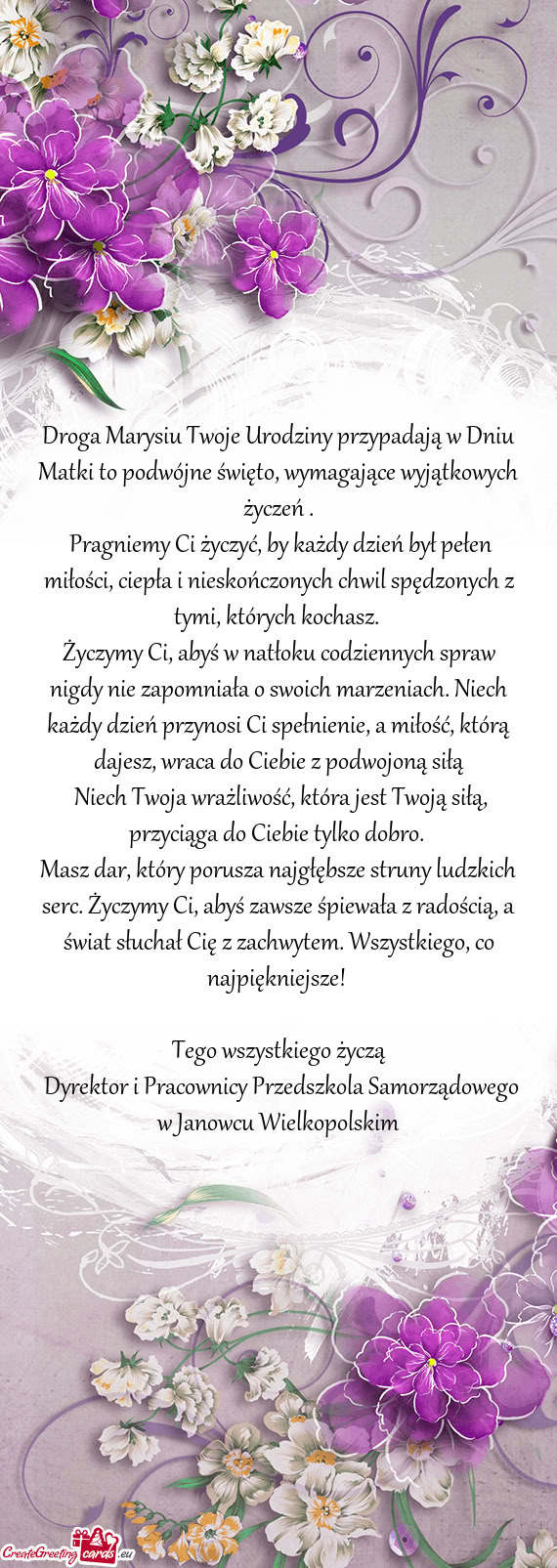 H życzeń