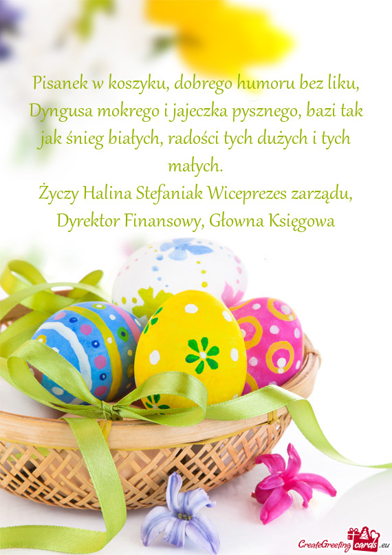 Halina Stefaniak Wiceprezes zarządu