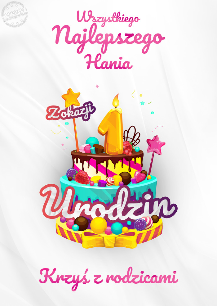 Hania, Wszystkiego najlepszego z okazji 1 urodzin Krzyś z rodzicami