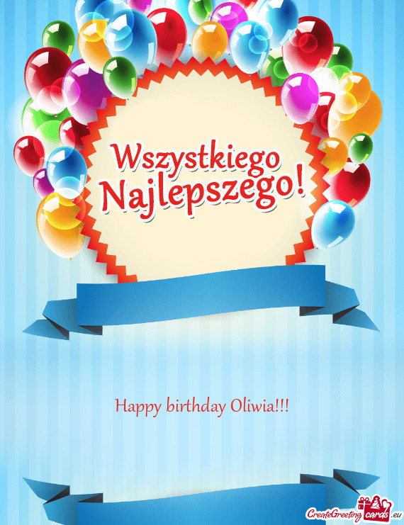 Happy birthday Oliwia