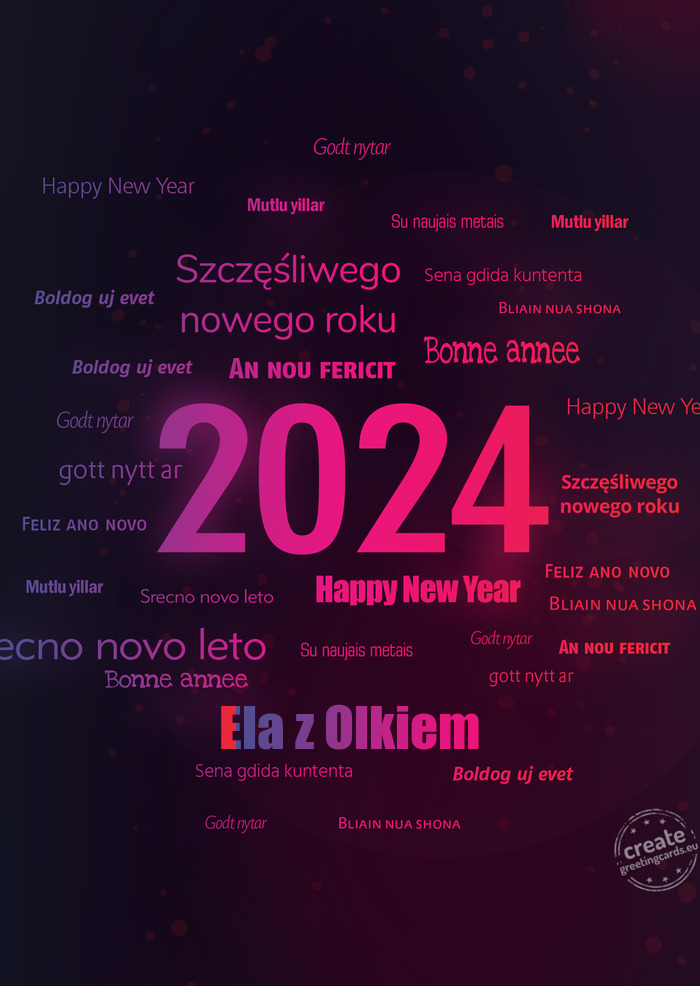 Happy new year Ela z Olkiem