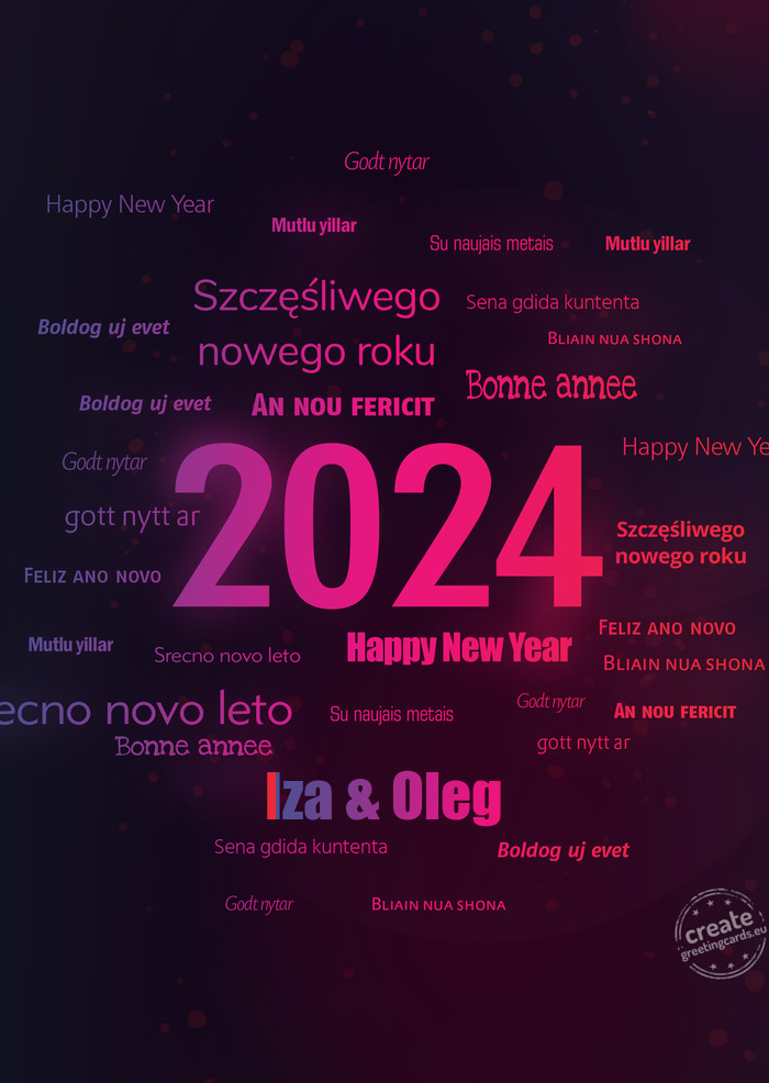 Happy new year Iza & Oleg