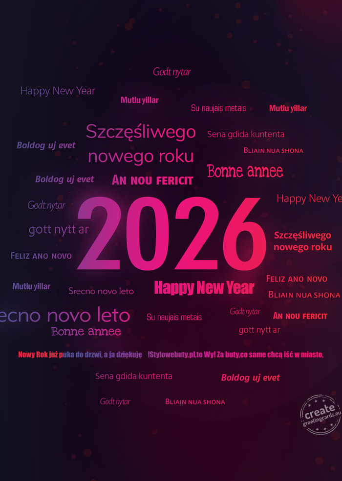 Happy new year Nowy Rok już puka do drzwi, a ja dziękuję̣!Stylowebuty.pl,to Wy! Za buty,co same