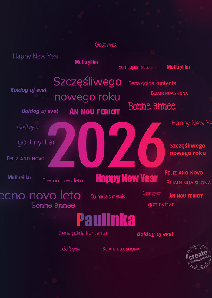 Happy new year Paulinka