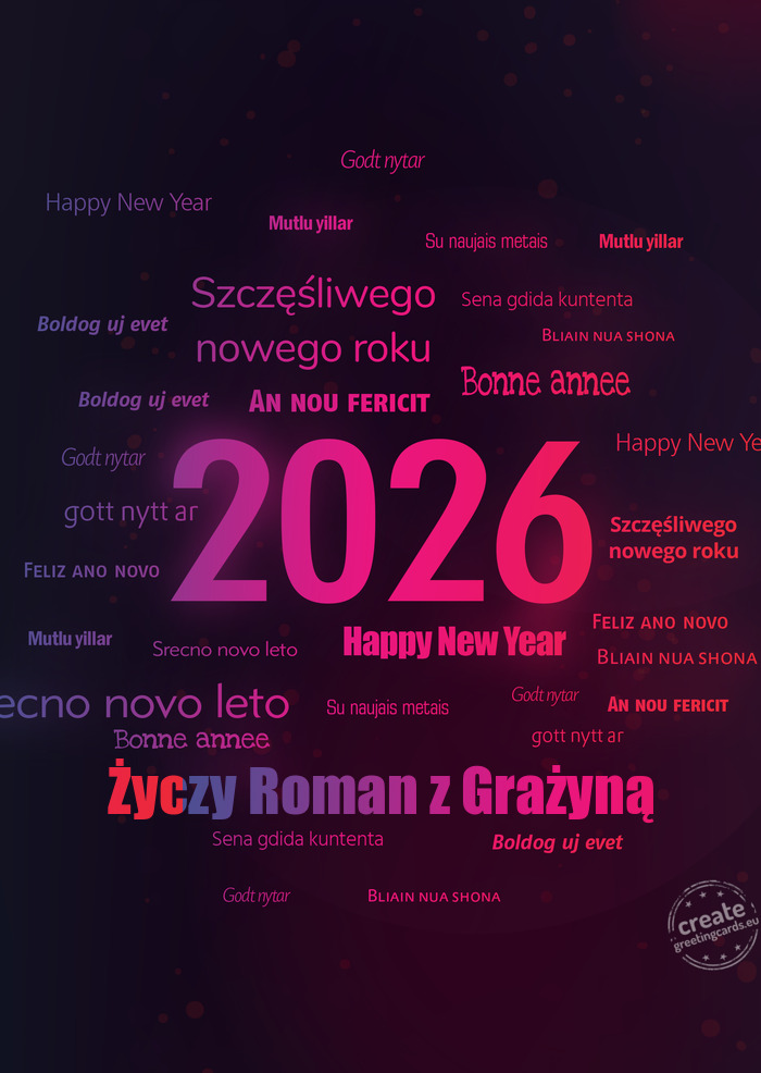 Happy new year Roman z Grażyną