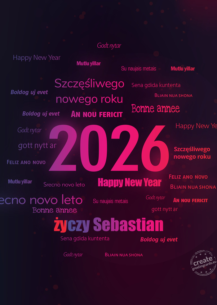 Happy new year Sebastian