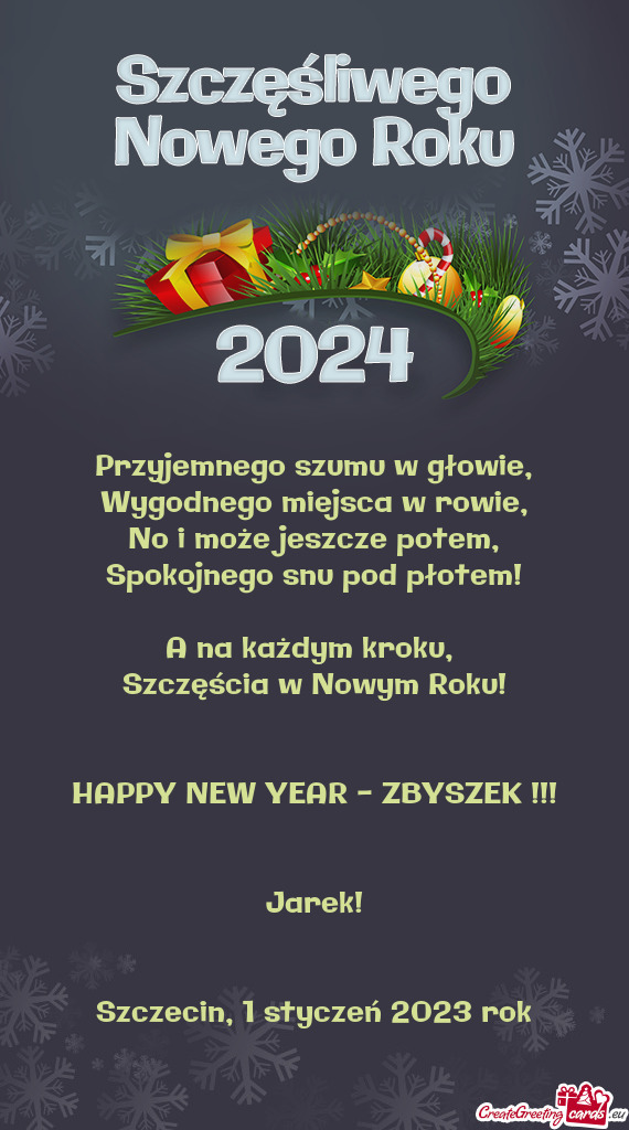 HAPPY NEW YEAR - ZBYSZEK