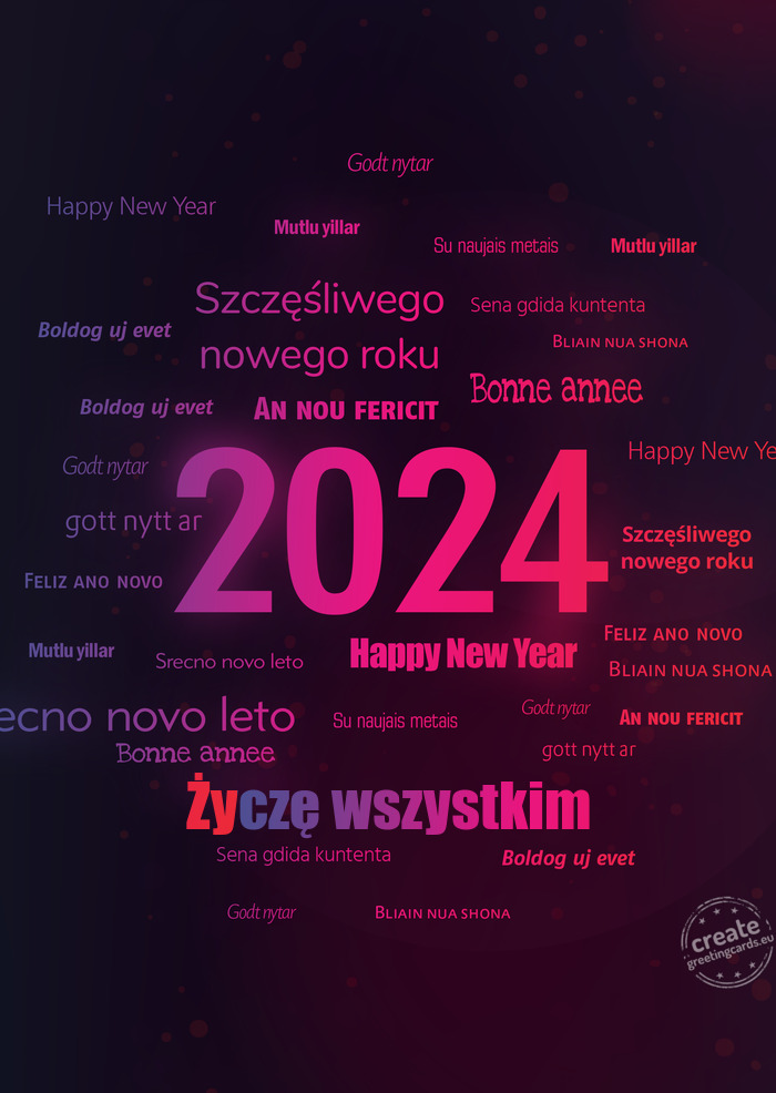 Happy new year Życzę wszystkim
