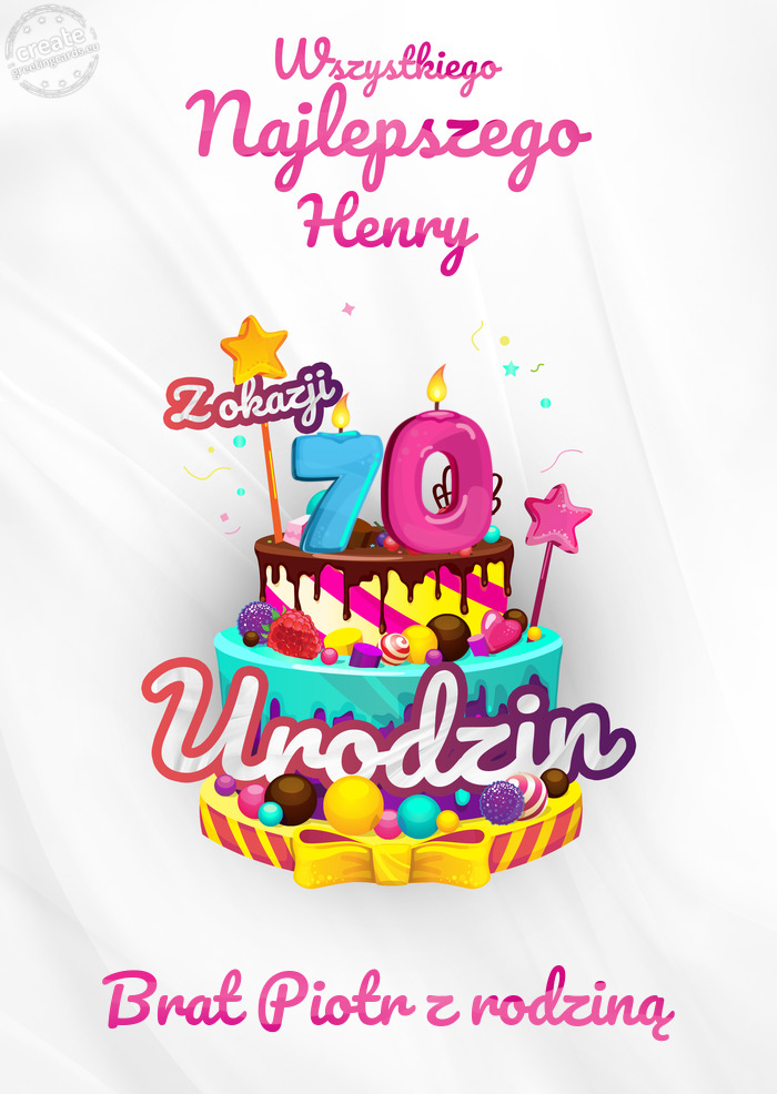 Henry, Wszystkiego najlepszego z okazji 70 urodzin Brat Piotr z rodziną