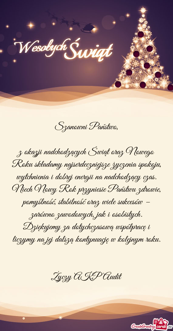 Hnienia i dobrej energii na nadchodzący czas. Niech Nowy Rok przyniesie Państwu zdrowie, pomyślno