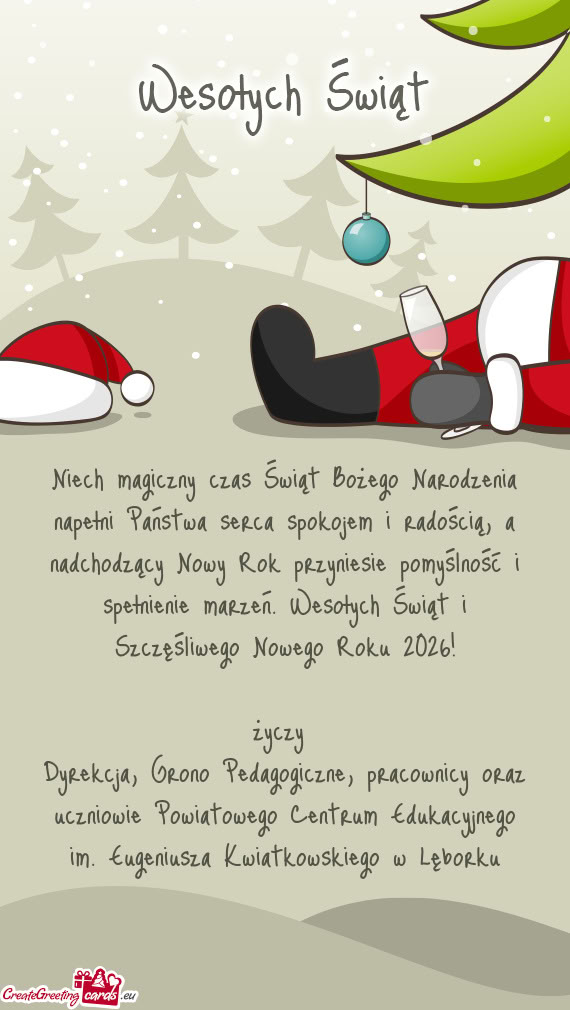 Hodzący Nowy Rok przyniesie pomyślność i spełnienie marzeń. Wesołych Świąt i Szczęśliwego