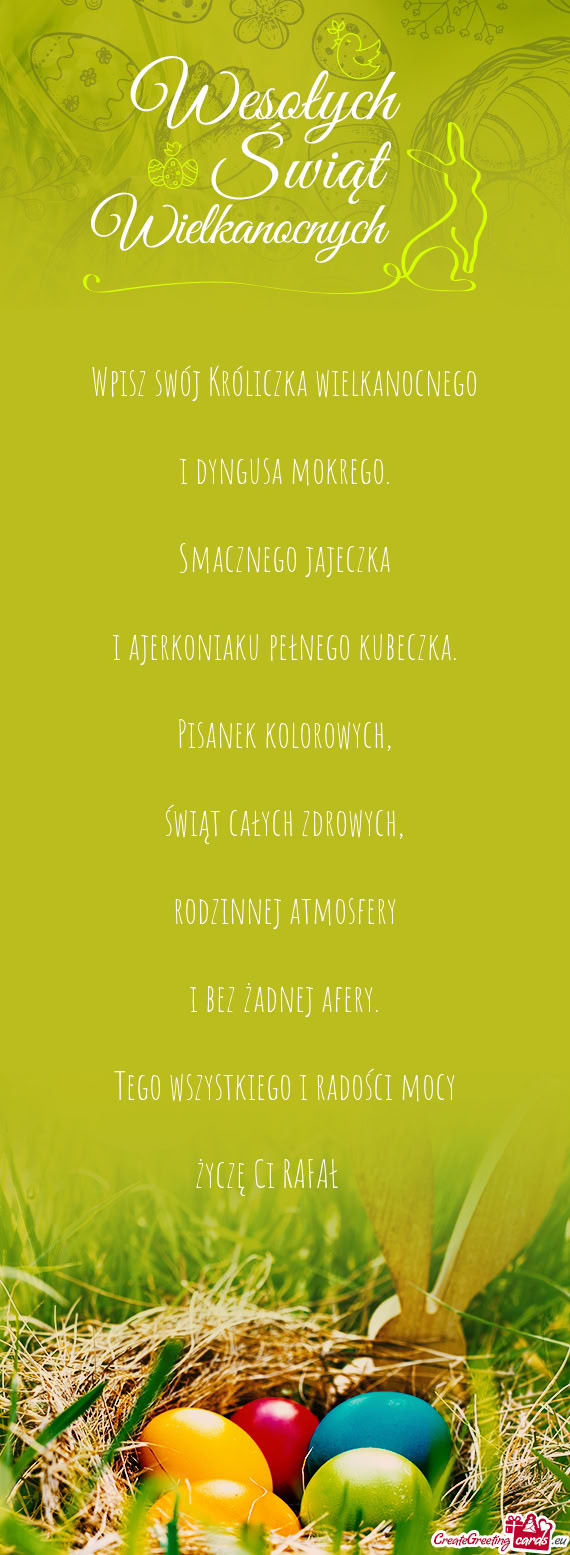 I ajerkoniaku pełnego kubeczka