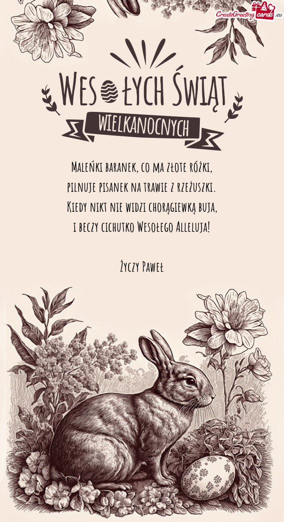 I beczy cichutko Wesołego Alleluja! Paweł
