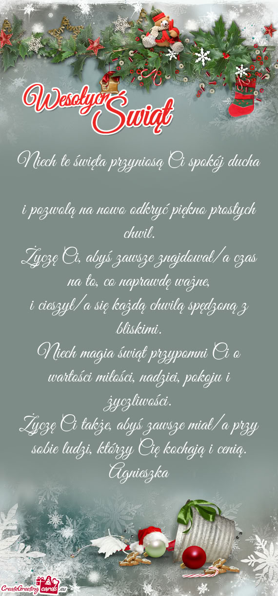 I cieszył/a się każdą chwilą spędzoną z bliskimi