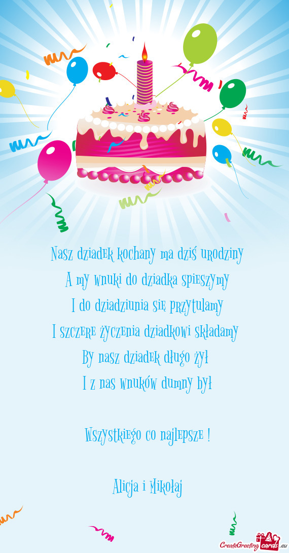 I do dziadziunia się przytulamy