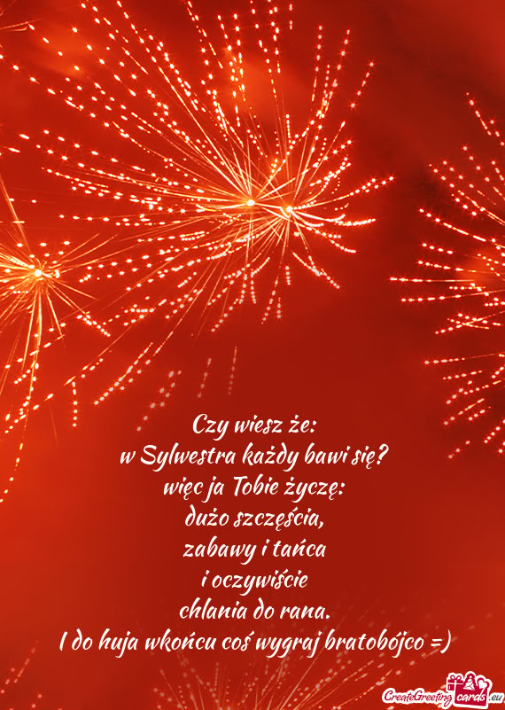 I do huja wkońcu coś wygraj bratobójco =)