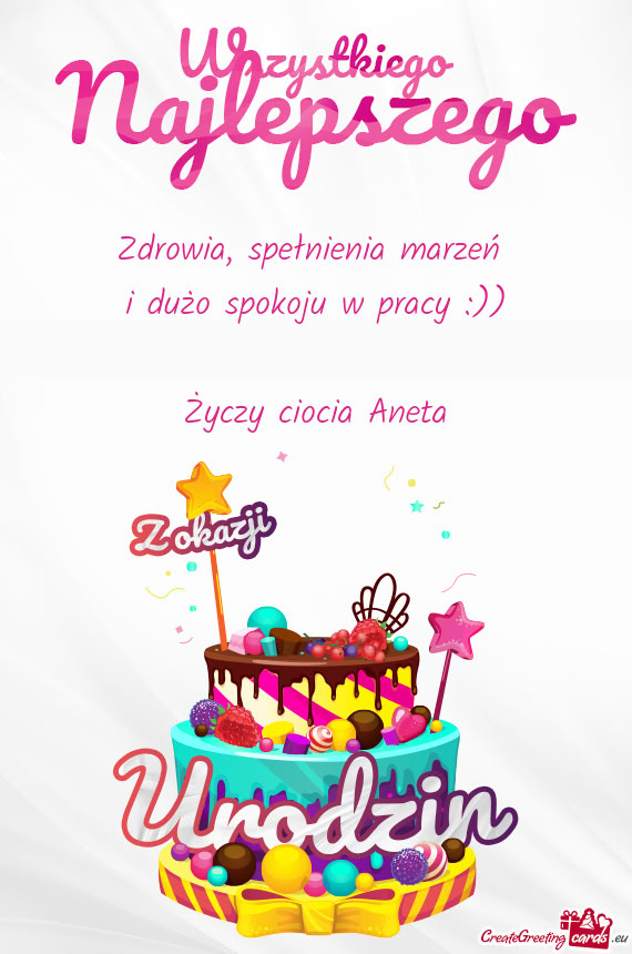I dużo spokoju w pracy :))
