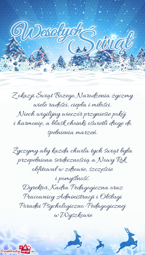 I harmonię, a blask choinki oświetli drogę do spełnienia marzeń