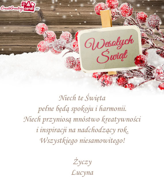 I inspiracji na nadchodzący rok