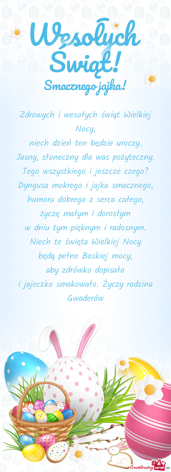 I jajeczko smakowało. rodzina Gwaderów