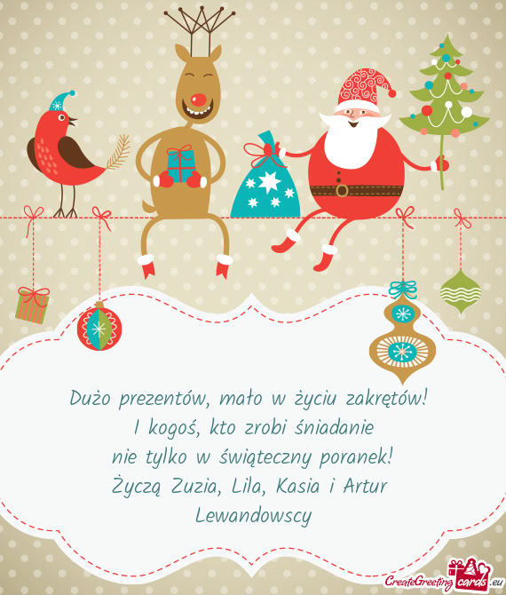 I kogoś, kto zrobi śniadanie