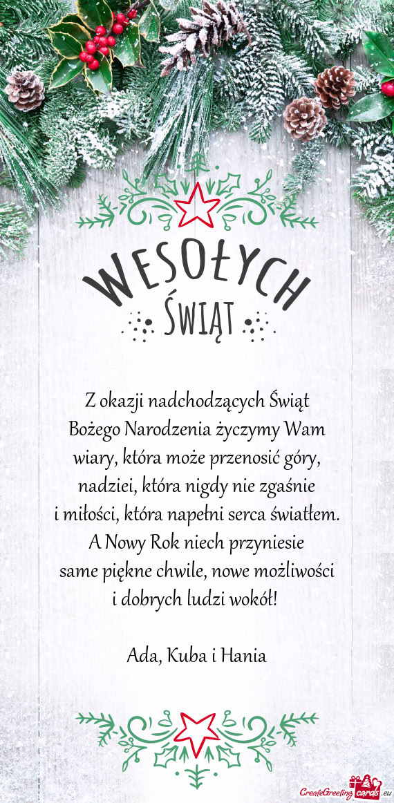 I miłości, która napełni serca światłem