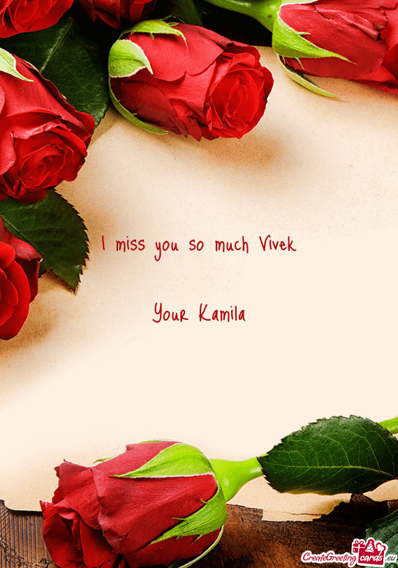 I miss you so much Vivek