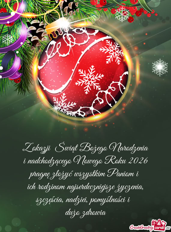 I nadchodzącego Nowego Roku 2026