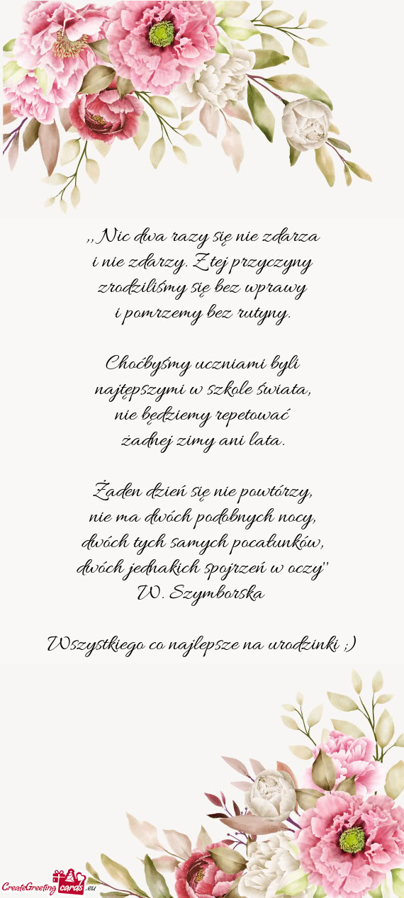 I nie zdarzy. Z tej przyczyny