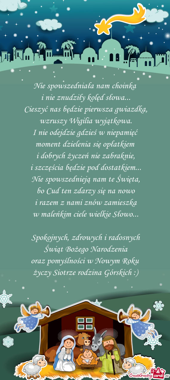I nie znudziły kolęd słowa