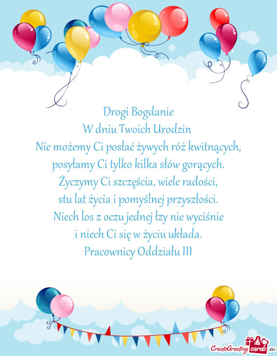 I niech Ci się w życiu układa