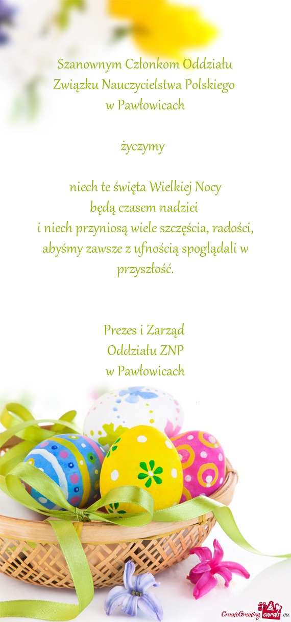 I niech przyniosą wiele szczęścia, radości