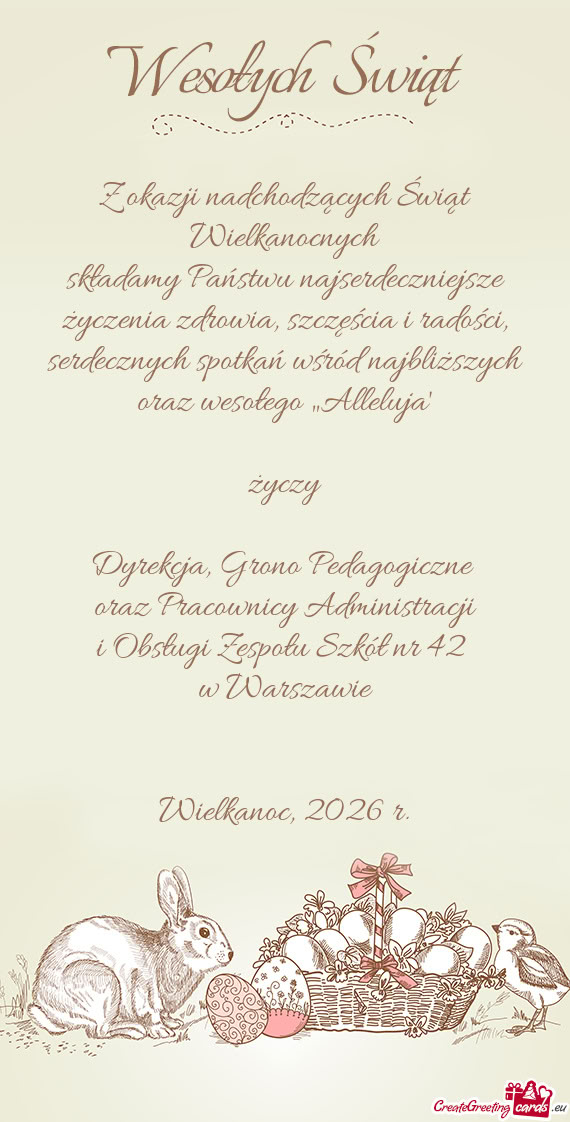 I Obsługi Zespołu Szkół nr 42