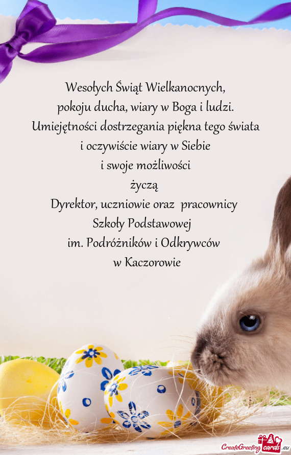 I oczywiście wiary w Siebie