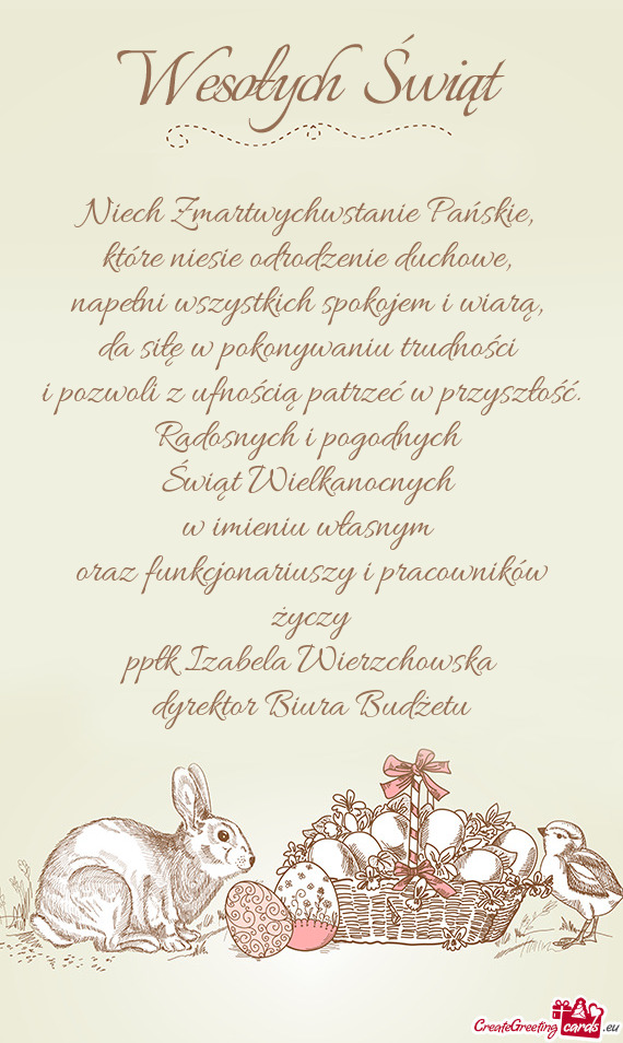 I pozwoli z ufnością patrzeć w przyszłość. Radosnych i pogodnych