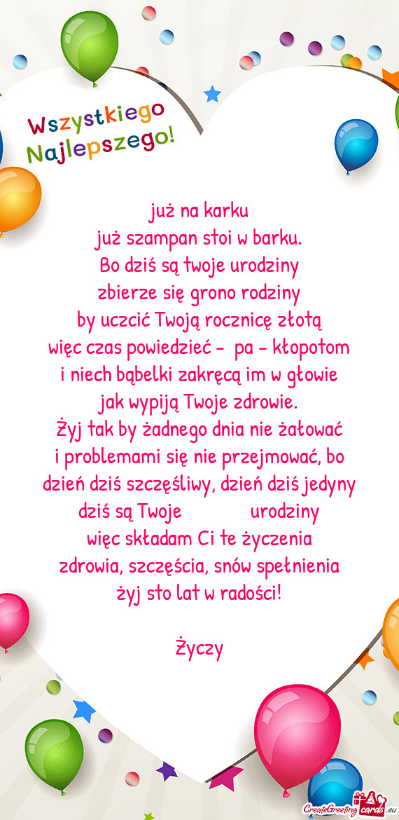 I problemami się nie przejmować, bo