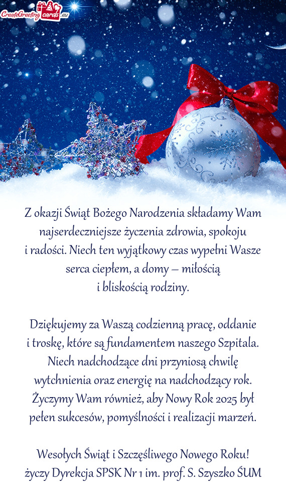 I radości. Niech ten wyjątkowy czas wypełni Wasze serca ciepłem, a domy – miłością