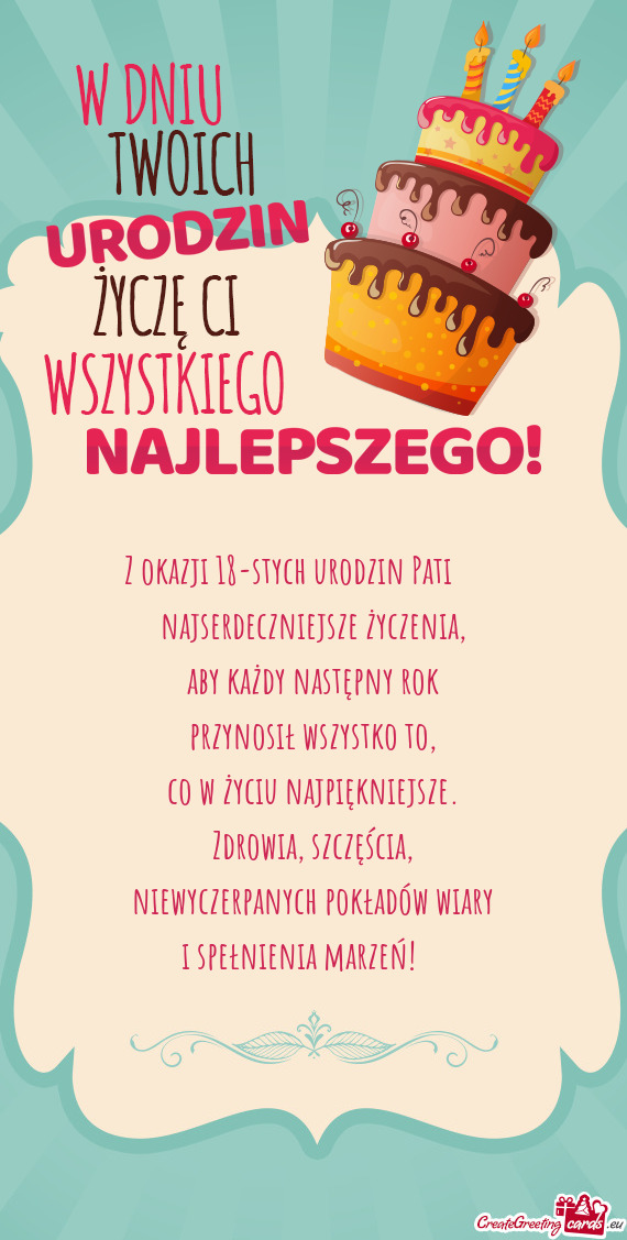I spełnienia marzeń!❤️