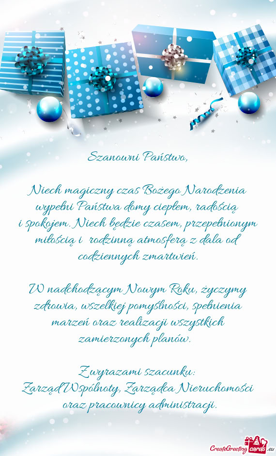 I spokojem. Niech będzie czasem, przepełnionym miłością i rodzinną atmosferą z dala od codzi