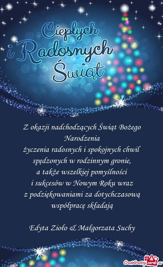 I sukcesów w Nowym Roku wraz